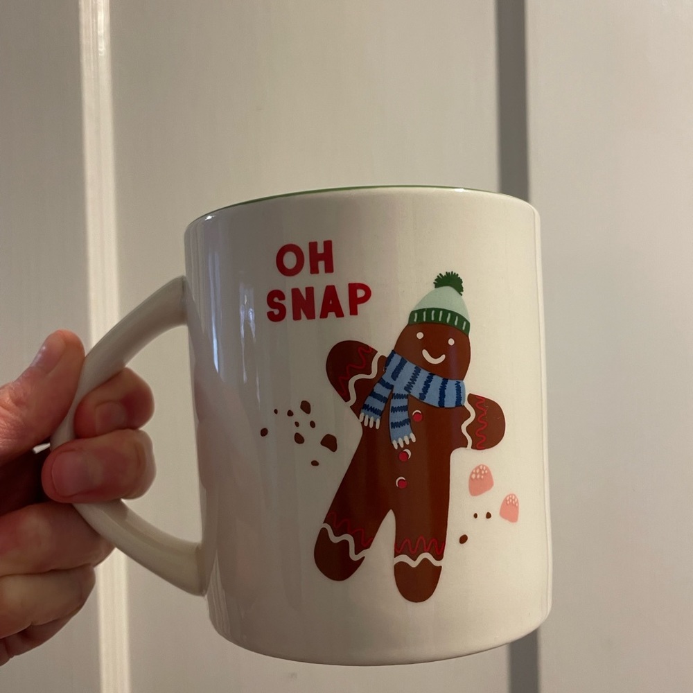 Wondership Oh Snap Gingerbread Man White and Green Mug (Target)
